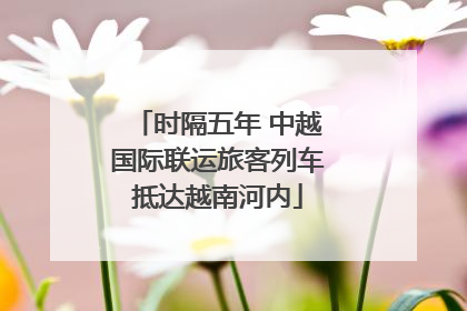 时隔五年 中越国际联运旅客列车抵达越南河内