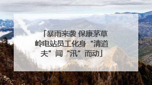 暴雨来袭 保康茅草岭电站员工化身“清道夫”闻“汛”而动