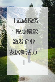 武威税务：税惠赋能 激发企业发展新活力
