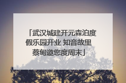 武汉城建开元森泊度假乐园开业 知音故里蔡甸邀您度周末