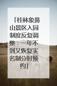 桂林象鼻山景区入园制度反复调整：一年不到又恢复实名制分时预约
