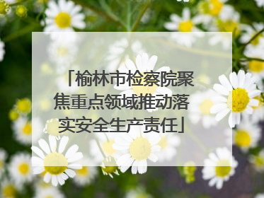 榆林市检察院聚焦重点领域推动落实安全生产责任