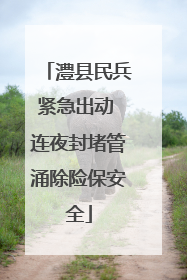 澧县民兵紧急出动 连夜封堵管涌除险保安全