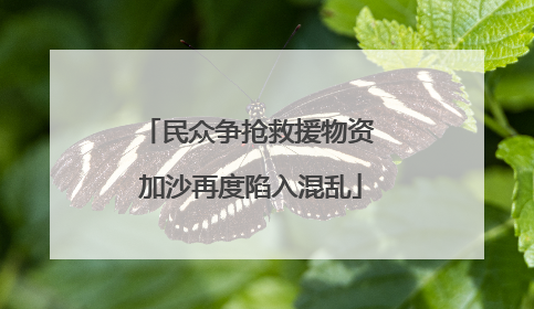 民众争抢救援物资 加沙再度陷入混乱