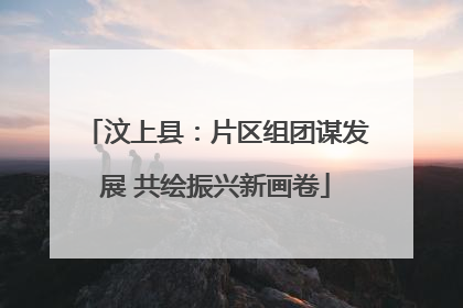 汶上县：片区组团谋发展 共绘振兴新画卷