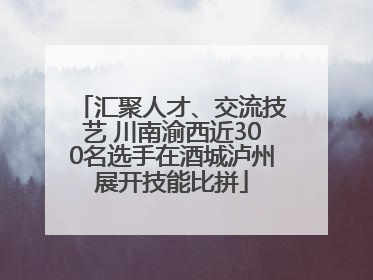 汇聚人才、交流技艺 川南渝西近300名选手在酒城泸州展开技能比拼