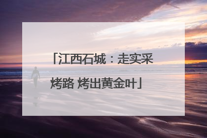 江西石城：走实采烤路 烤出黄金叶