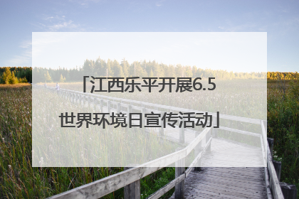 江西乐平开展6.5世界环境日宣传活动
