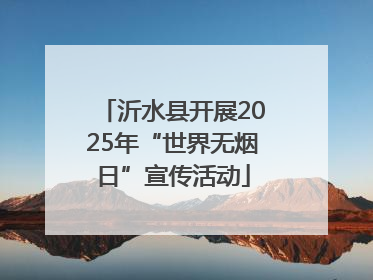 沂水县开展2025年“世界无烟日”宣传活动