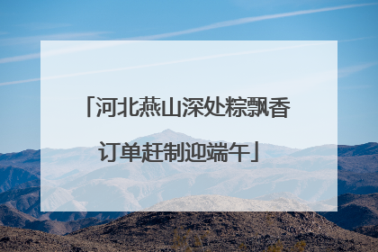 河北燕山深处粽飘香 订单赶制迎端午