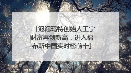 泡泡玛特创始人王宁财富再创新高，进入福布斯中国实时榜前十