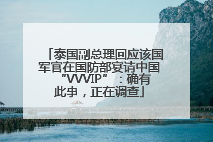 泰国副总理回应该国军官在国防部宴请中国“VVVIP”：确有此事，正在调查