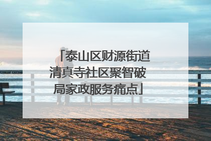 泰山区财源街道清真寺社区聚智破局家政服务痛点