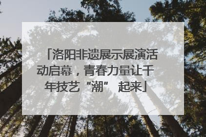 洛阳非遗展示展演活动启幕，青春力量让千年技艺“潮” 起来