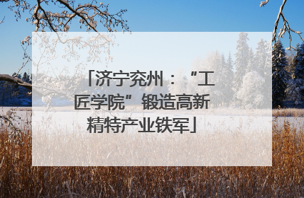 济宁兖州：“工匠学院”锻造高新精特产业铁军