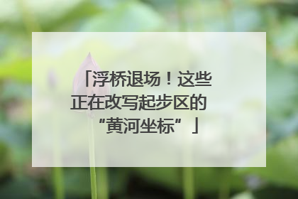 浮桥退场！这些正在改写起步区的“黄河坐标”
