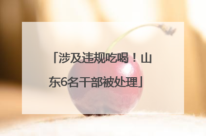 涉及违规吃喝！山东6名干部被处理