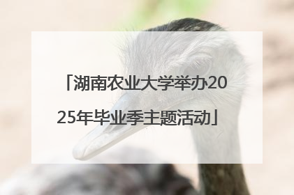 湖南农业大学举办2025年毕业季主题活动