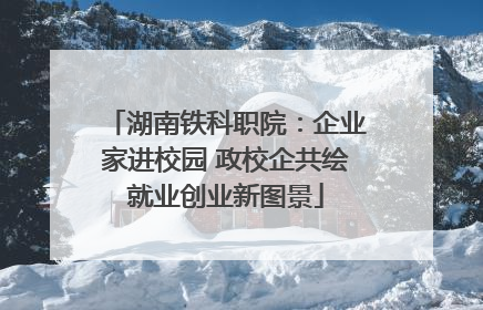 湖南铁科职院：企业家进校园 政校企共绘就业创业新图景