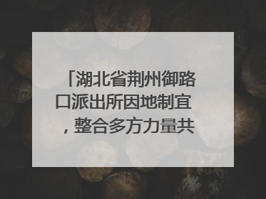 湖北省荆州御路口派出所因地制宜，整合多方力量共建平安校园