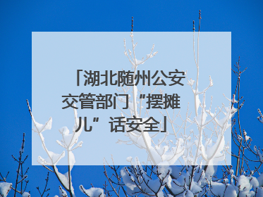 湖北随州公安交管部门“摆摊儿”话安全