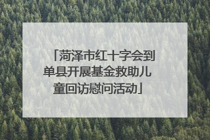 菏泽市红十字会到单县开展基金救助儿童回访慰问活动