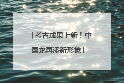 考古成果上新！中国龙再添新形象