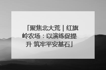 聚焦北大荒｜红旗岭农场：以演练促提升 筑牢平安基石