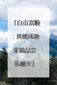 自贡富顺：黄桃成熟 采摘品尝乐翻天