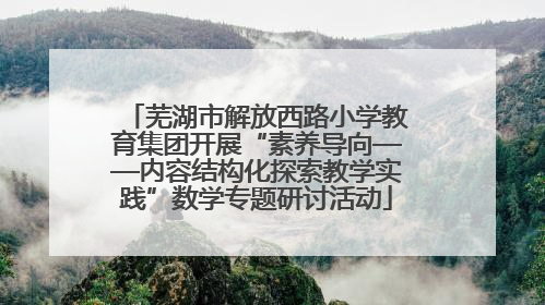 芜湖市解放西路小学教育集团开展“素养导向——内容结构化探索教学实践”数学专题研讨活动