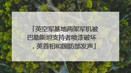 英空军基地两架军机被巴勒斯坦支持者喷漆破坏，英首相和国防部发声
