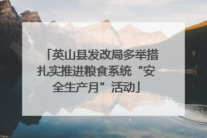 英山县发改局多举措扎实推进粮食系统“安全生产月”活动