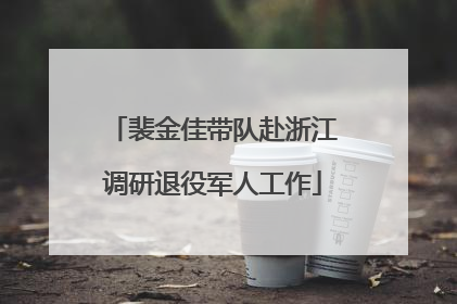 裴金佳带队赴浙江调研退役军人工作