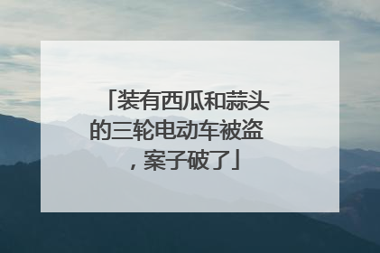 装有西瓜和蒜头的三轮电动车被盗，案子破了