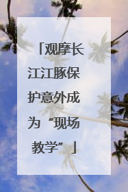 观摩长江江豚保护意外成为“现场教学”