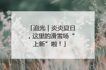 追光｜炎炎夏日，这里的滑雪场“上新”啦！