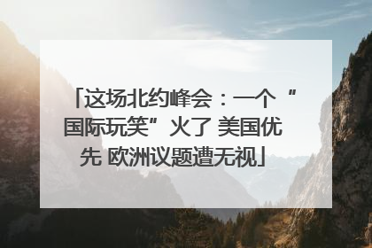 这场北约峰会：一个“国际玩笑”火了 美国优先 欧洲议题遭无视