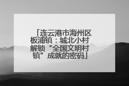 连云港市海州区板浦镇：城北小村解锁“全国文明村镇”成就的密码