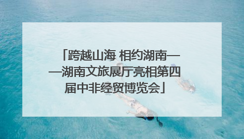 跨越山海 相约湖南——湖南文旅展厅亮相第四届中非经贸博览会