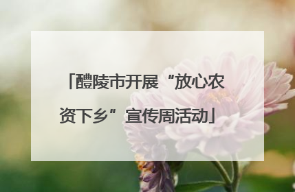 醴陵市开展“放心农资下乡”宣传周活动
