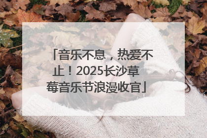 音乐不息，热爱不止！2025长沙草莓音乐节浪漫收官