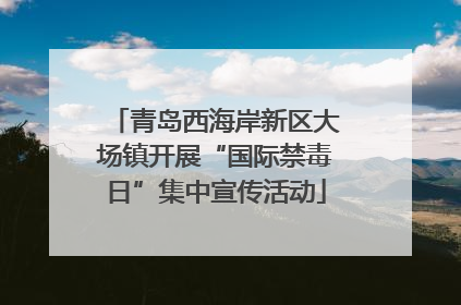 青岛西海岸新区大场镇开展“国际禁毒日”集中宣传活动