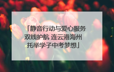 静音行动与爱心服务双线护航 连云港海州托举学子中考梦想