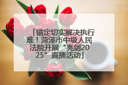 锚定切实解决执行难！菏泽市中级人民法院开展“亮剑2025”直播活动