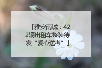 雅安雨城：422辆出租车整装待发“爱心送考”