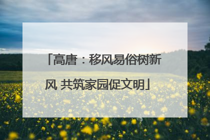 高唐：移风易俗树新风 共筑家园促文明