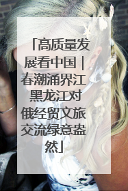 高质量发展看中国｜春潮涌界江 黑龙江对俄经贸文旅交流绿意盎然