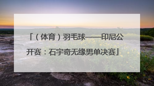 （体育）羽毛球——印尼公开赛：石宇奇无缘男单决赛