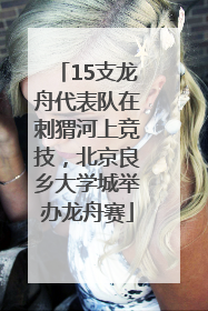 15支龙舟代表队在刺猬河上竞技，北京良乡大学城举办龙舟赛