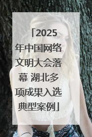 2025年中国网络文明大会落幕 湖北多项成果入选典型案例